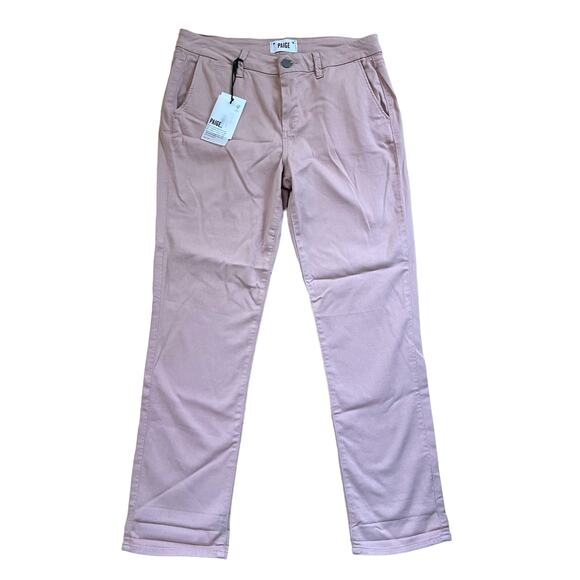 NWT PAIGE Rianne Slash Pocket Chino Pants Delicate Rose Women’s Size 29 - Picture 1 of 5